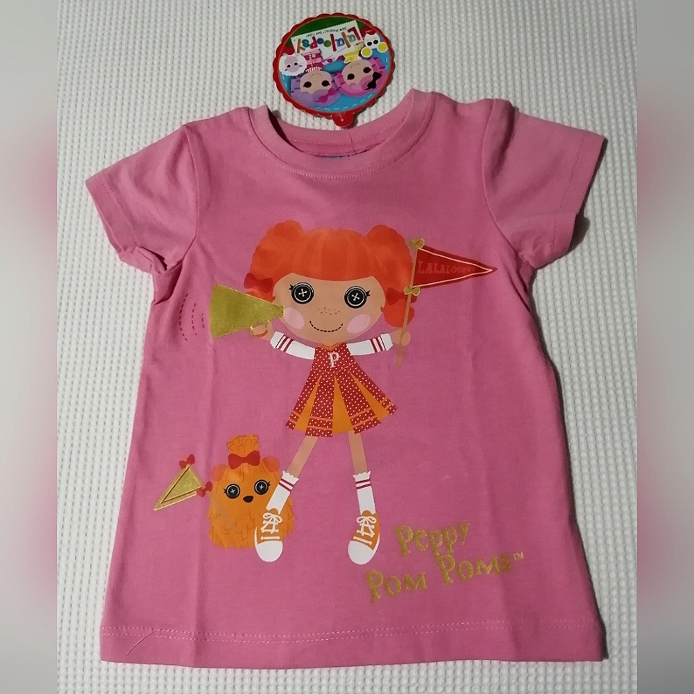 🔥SALE🔥 Lalaloopsy Peppy Pom Poms Girl's T-shirt Tee NWT Sizes 2T, 3T, 4T